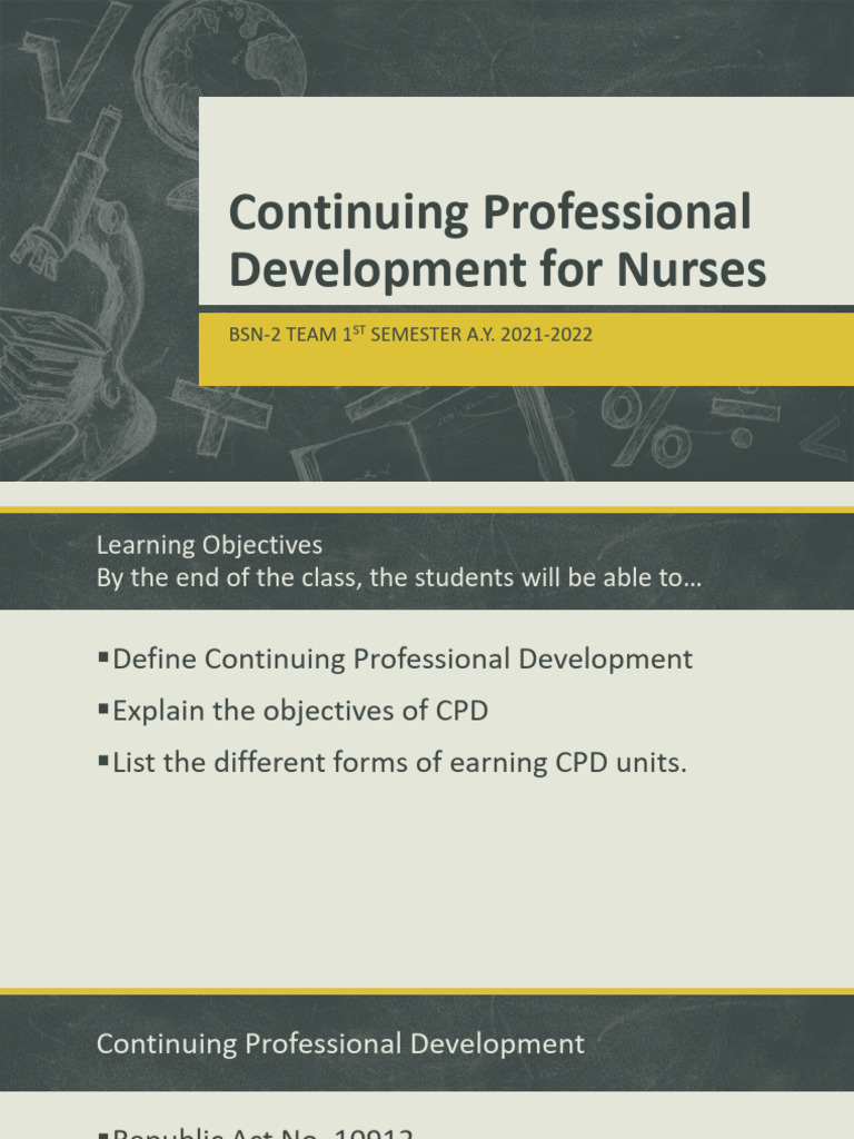 Continuing Professional Development For Nurses (Student'sCopy ...