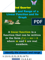 Q2 Lesson 4 Domain and Range of A Linear Function and Its Graph