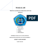 Makalah Bilingualisme Dan Diglosia Kontak Bahasa