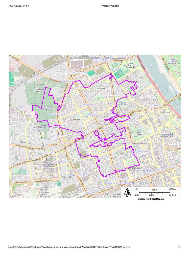 mapa getta warszawskiego | PDF