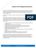 Smart Tips Handout - 10 Workplace Behaviors You'll Regret (And How To Avoid Them)