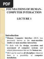 HCI Lecture 1