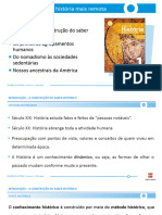 HISTÓRIA - 1° ANO - Nossa História Mais Remota