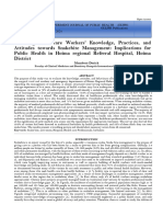 Assessing Healthcare Workers' Knowledge, Practices, and Attitudes Towards Snakebite Management Implications For Public Health in Hoima Regional Referral Hospital, Hoima Dist