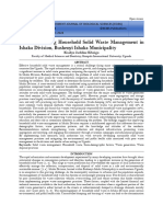 Factors Affecting Household Solid Waste Management in Ishaka Division, Bushenyi Ishaka Municipality