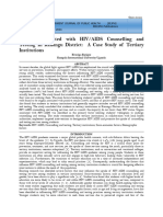 Factors Associated With HIVAIDS Counselling and Testing in Kanungu District A Case Study of Tertiary Institutions