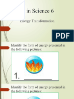 COT 3 in Science 6 Energy Transformation