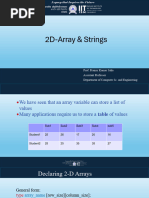 Strings and 2D Array 5