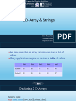 Strings and 2D Array 5