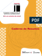 Caderno de Resumos - XII Congresso Internacional de Estética e História Da Arte