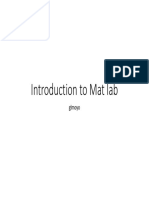 Introduction To Mat Lab