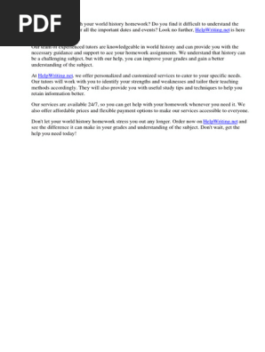 World History Homework Help