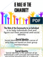 The Role of The Community