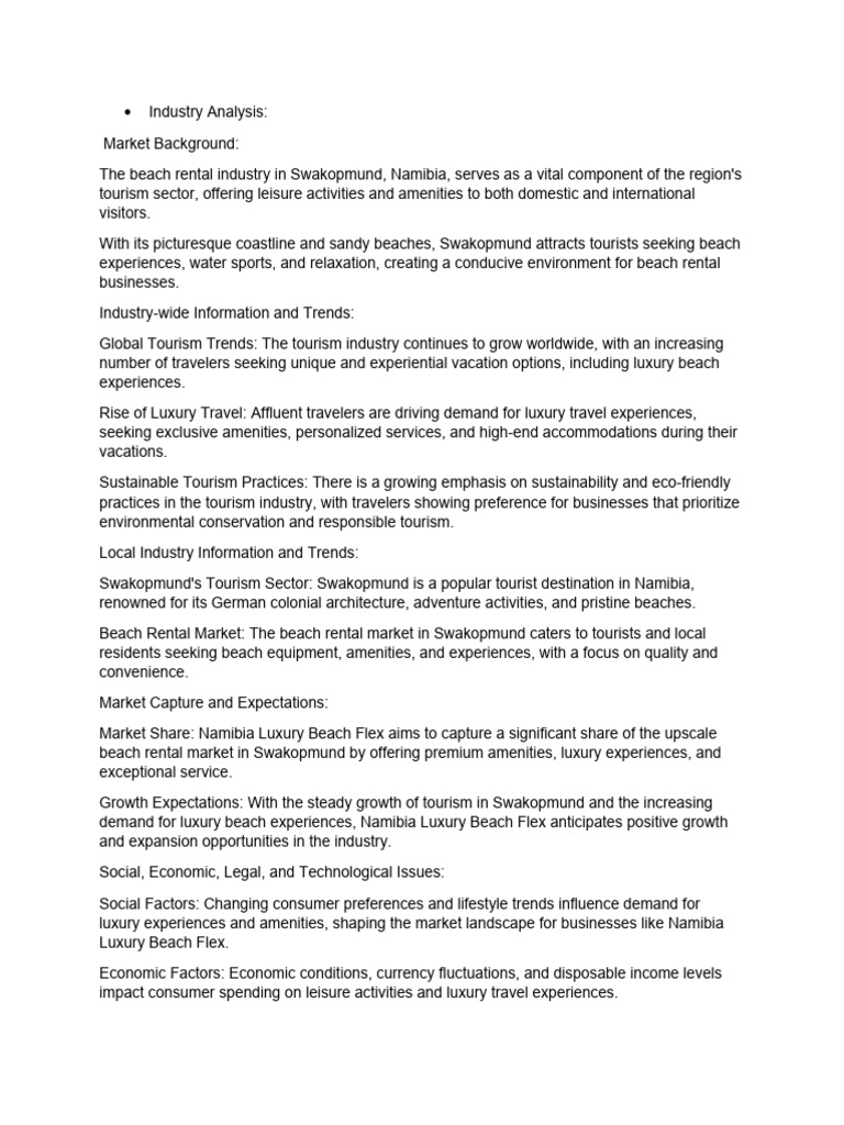 Updated Market Analysis Pdf Tourism Luxury Goods