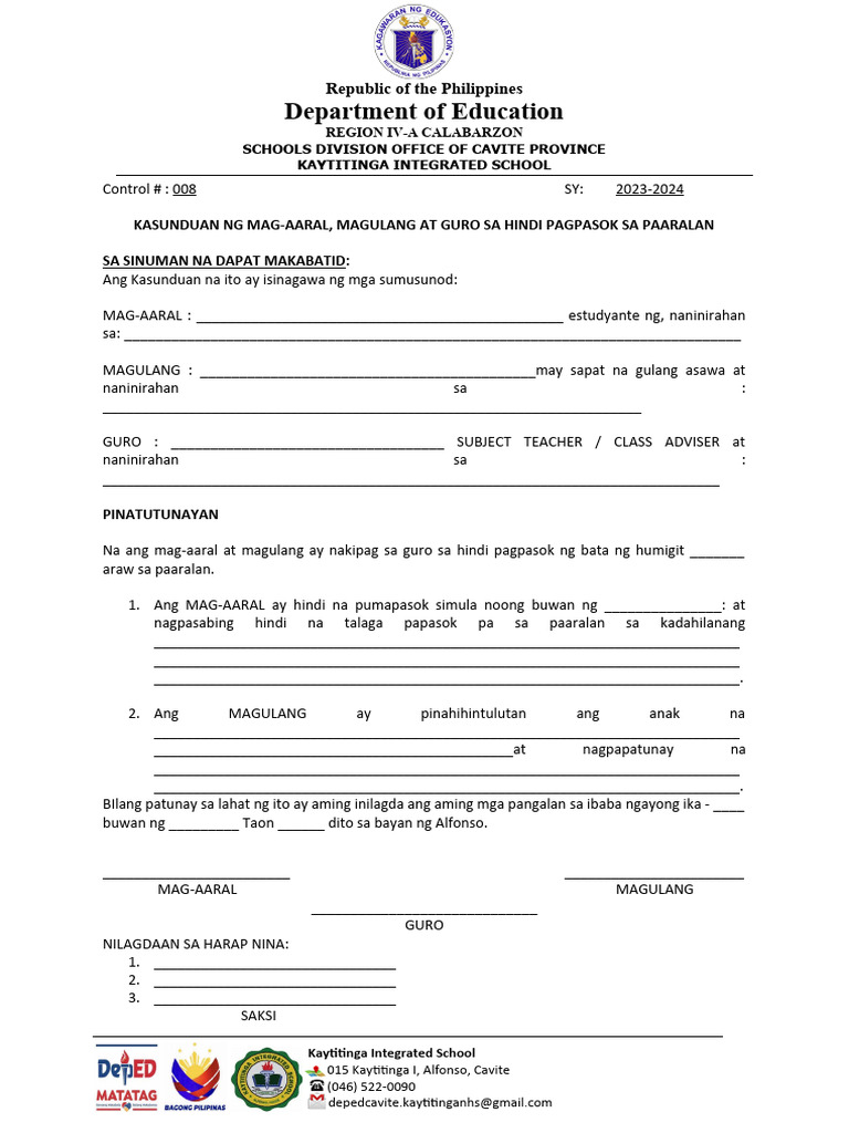 Dropping Form | PDF