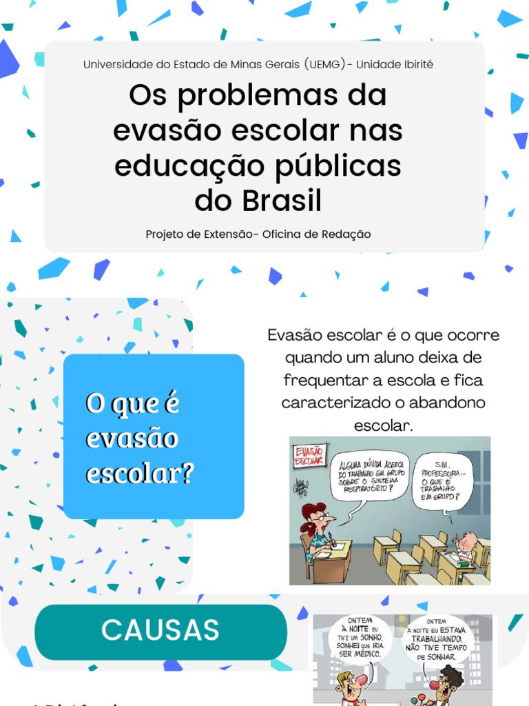 Causas e Consequências da Evasão Escolar | PDF | Educação para adultos ...