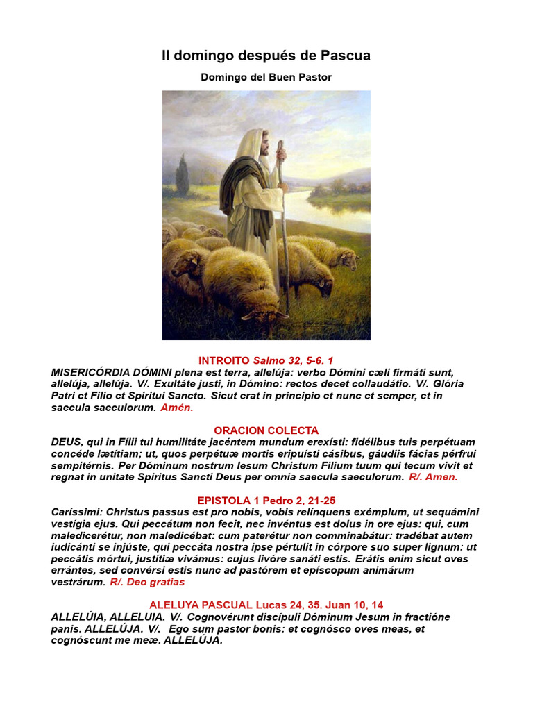 Ii Domingo Después De Pascua Pdf Ketuvim Musica Religiosa