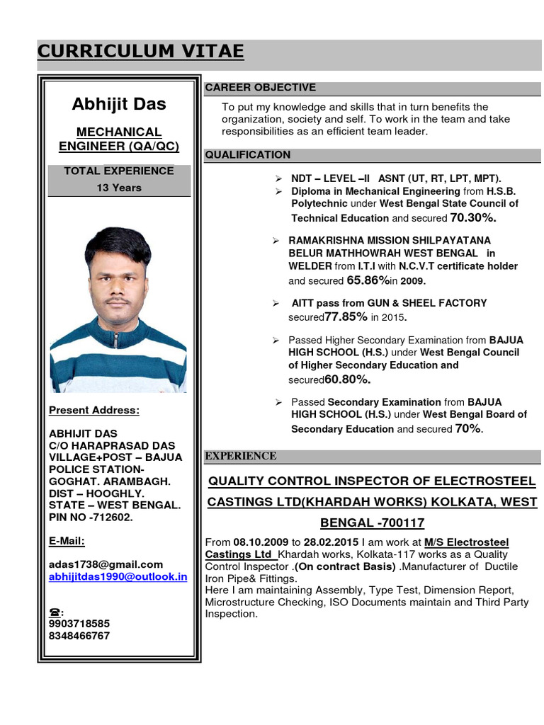 Mr. Abhijit Das 20.08.2023 | PDF | Engineering