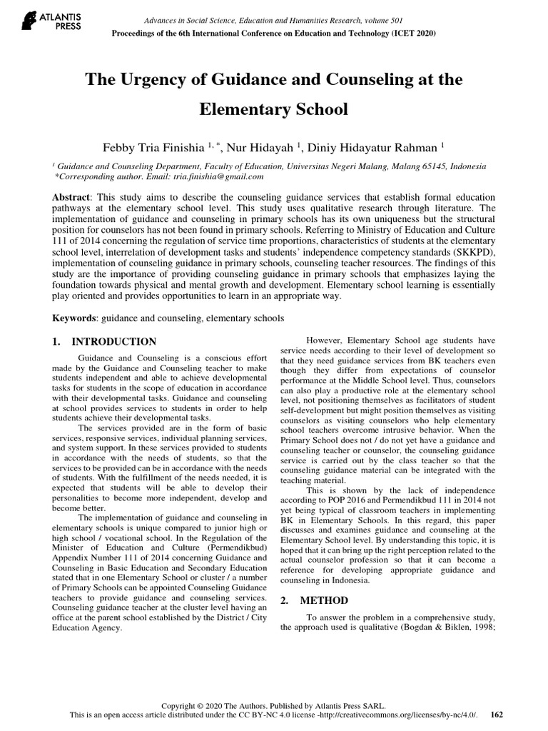 The Urgency of Guidance and Counseling at The Elem | PDF | School ...