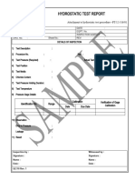 Hydrostatic Test Report