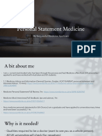 2022 Personal Statement Medicine