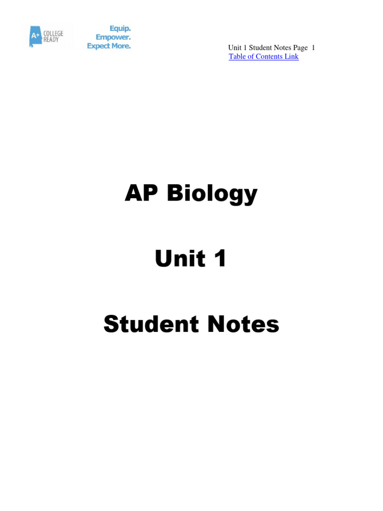Unit 1 Student Notes Complete | PDF | Chi Squared Test | Standard Error