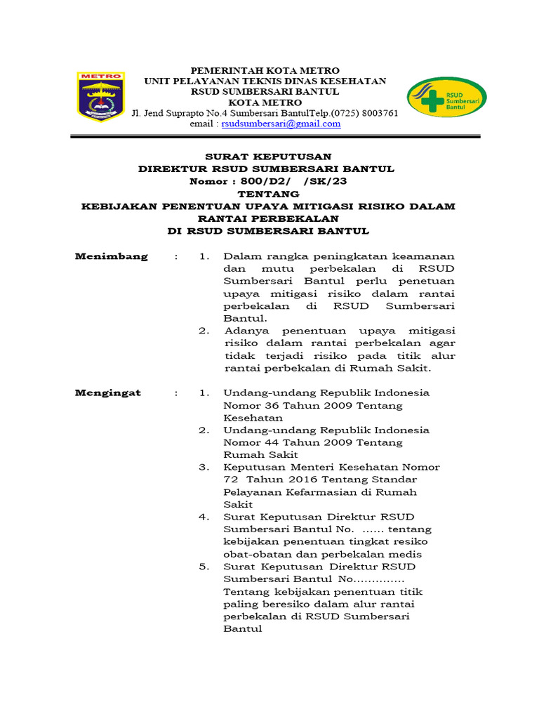 Upaya Mitigasi Risiko Pdf