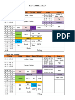 Daftar Pelajaran Ok