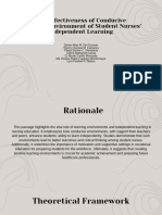 The Effectiveness of Conducive Learning Environment of Student Nurses' Independent Learning