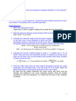 Lab 2 Report Sheet How Much Potassium Hydrogen Phthalate Is in This Unknown