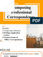 Composing Professional Corespondence (Résumé)