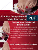 Practice Occupational Health and Safety Procedures (OS)