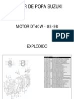 Explodido Suzuki DT40W - 88-98