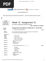 Advanced Computer Architecture - Unit 14 - Week 12