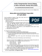 Pengumuman Pengumpulan Syarat Sidang TA Dan Jadwal Pengumpulan Genap 2022 2023