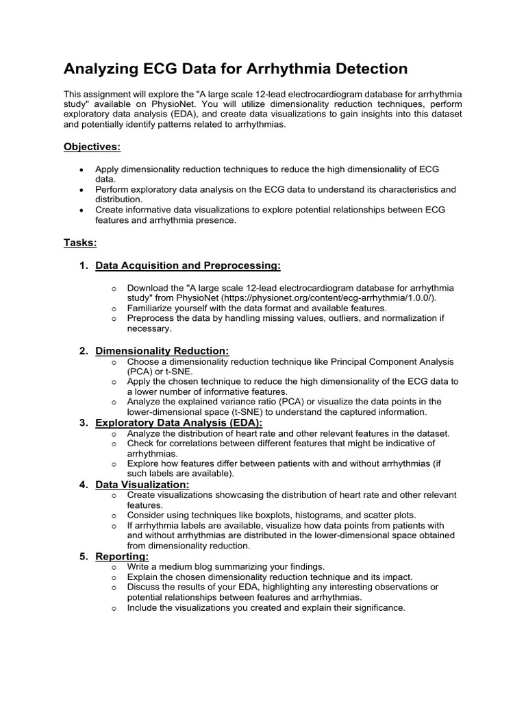 Analyzing ECG Data For Arrhythmia Detection | PDF | Principal Component ...