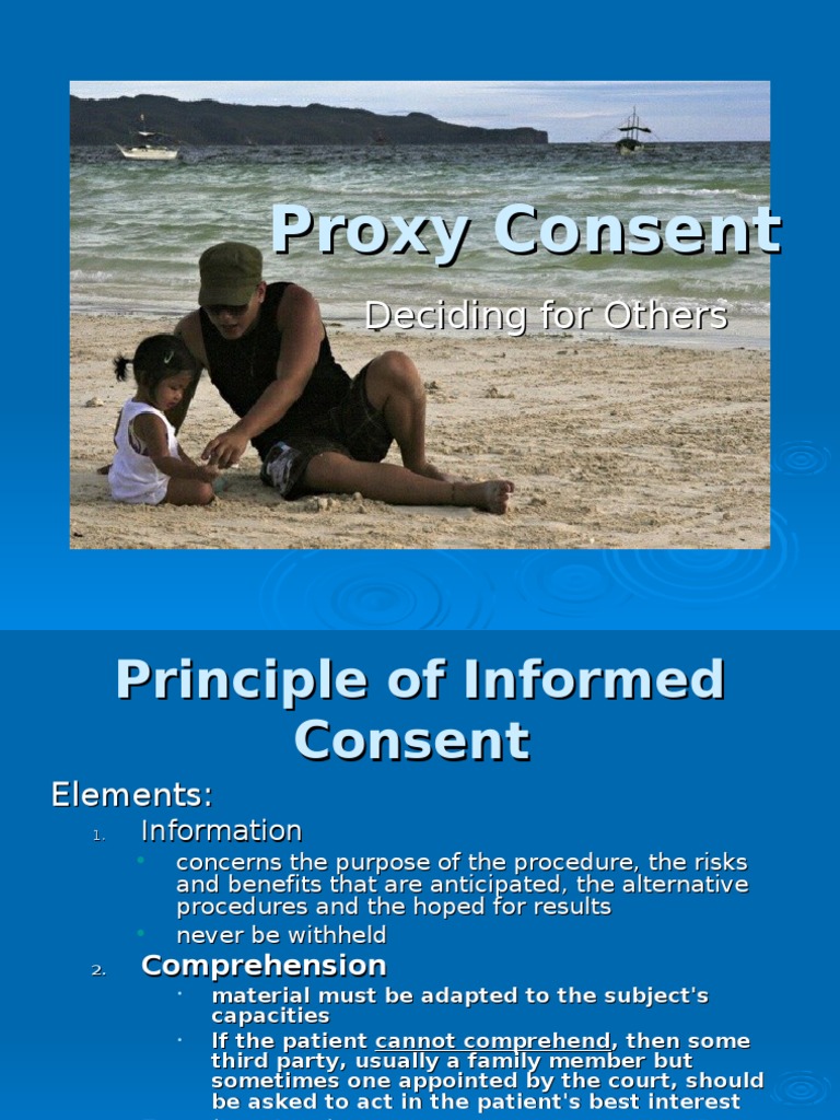 Proxy Consent in Medical Decision-Making | PDF | Informed Consent | Consent