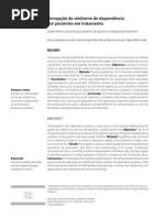 Percepção da síndrome de dependência por pacientes em tratamento
