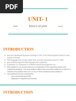 Unit - 1 Basics of Java