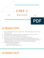 Unit - 1 Basics of Java