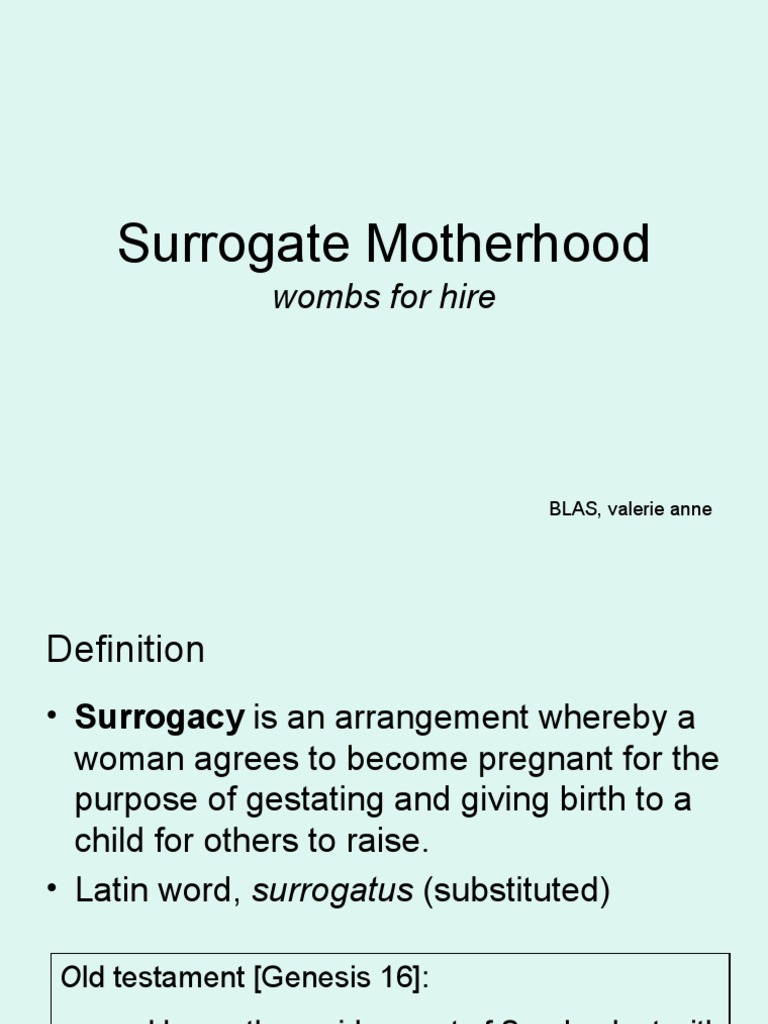 Surrogate Motherhood | PDF | Surrogacy | Mother
