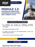 Module 1.2 Integrated Marketing Communication History and Current State