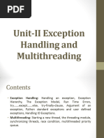 Unit-II Exception Handling and Multithreading