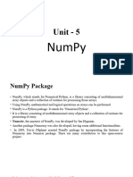 Unit V NumPy