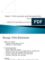 Week 3 - Film Narration and Narrative Films