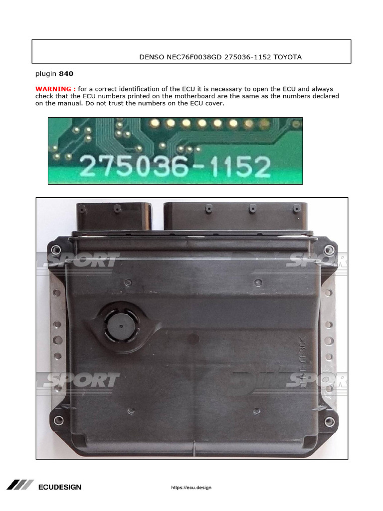 YU☆ Denso Nec76f0038gd 275036-1152 Toyota | PDF | Electrical Connector