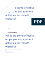 What Are Some Effective Employee Engagement Activities For Remote Workers