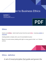 Business Ethics - Lec 1
