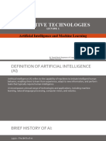 Lecture 1 Disruptive Technologies AI