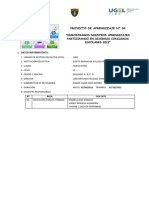 Esquema de experiencia de aprendizaje 2º año - EPT